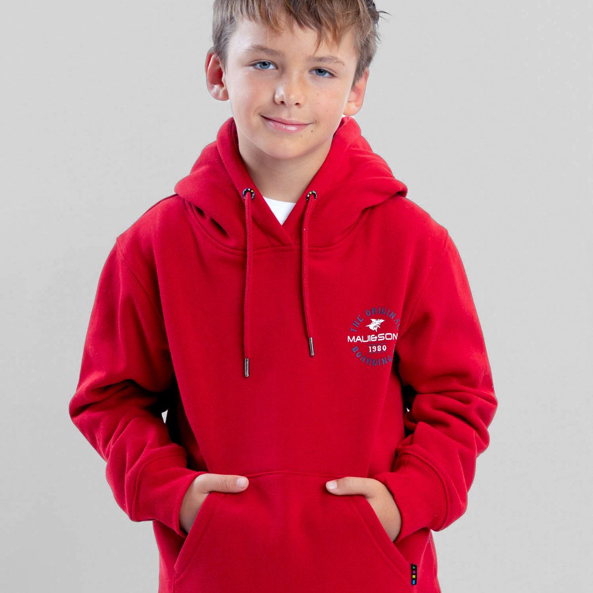 MAUI AND SONS - Poleron Canguro Deepsea Rojo Infantil Maui And Sons