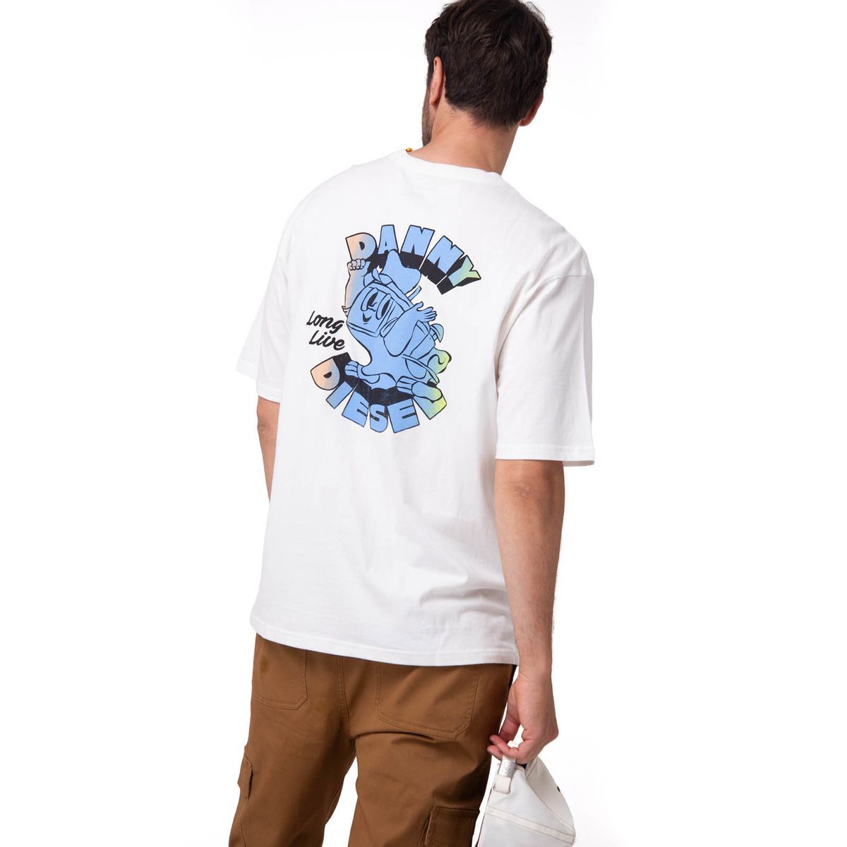 CAT - Polera Manga Corta Hombre Relaxed Danny Blanco CAT