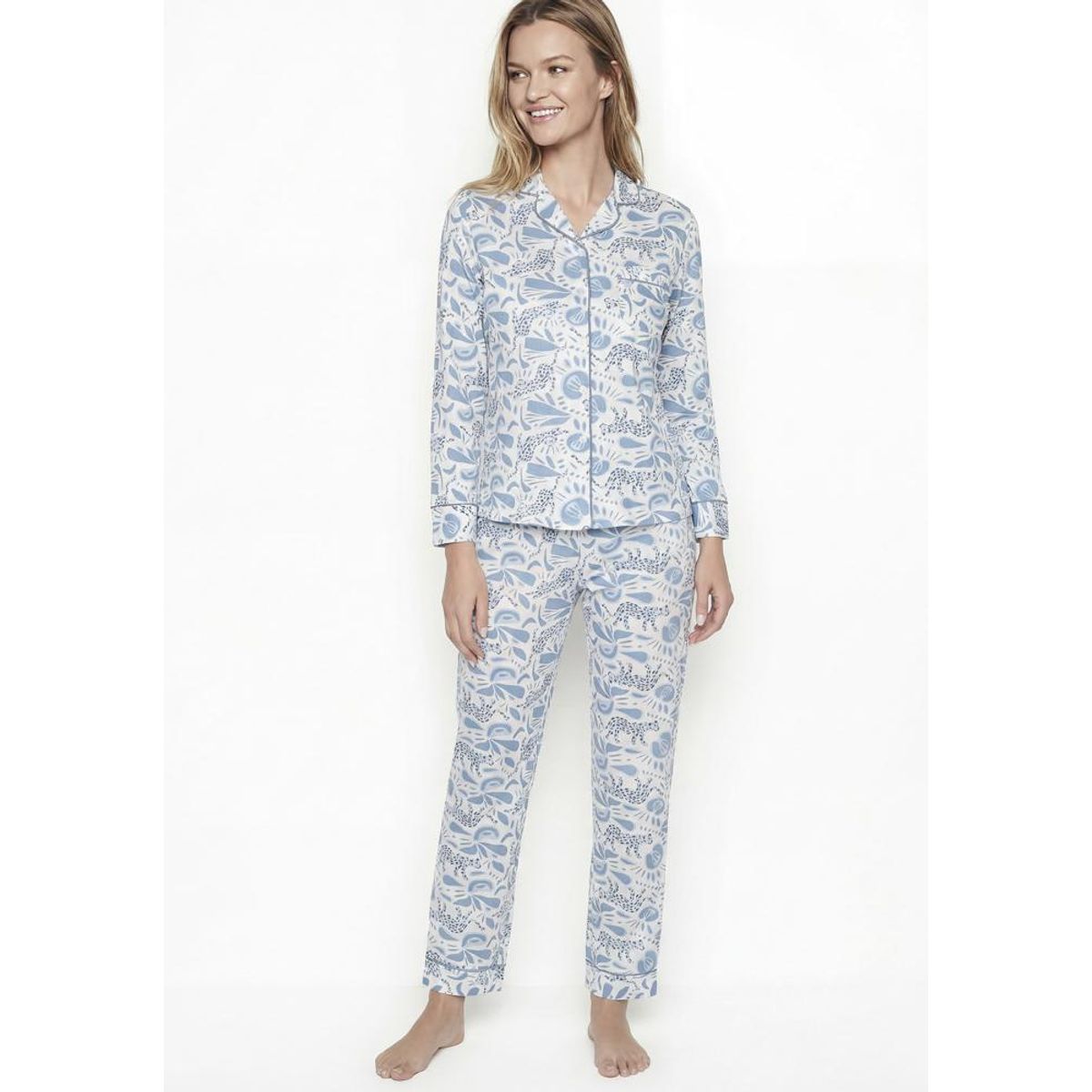 KAYSER - Pijama de mujer Algodón 601610M-AZU