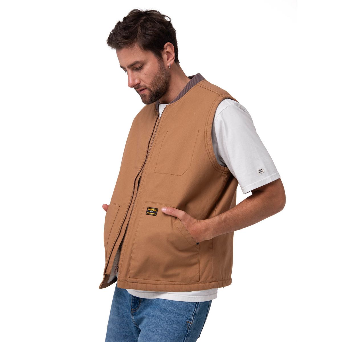 CAT - Chaqueta Sin Mangas Canvas Utility Café CAT