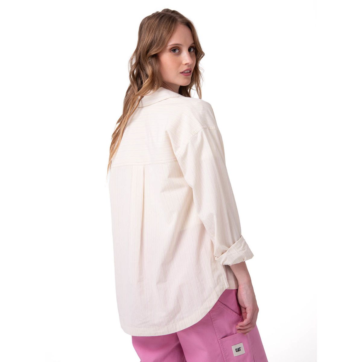 CAT - Camisa Manga Larga Mujer Oversized Blanco CAT