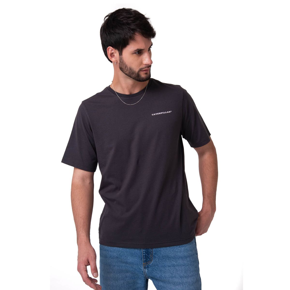 CAT - Polera Manga Corta Hombre Western Gris CAT
