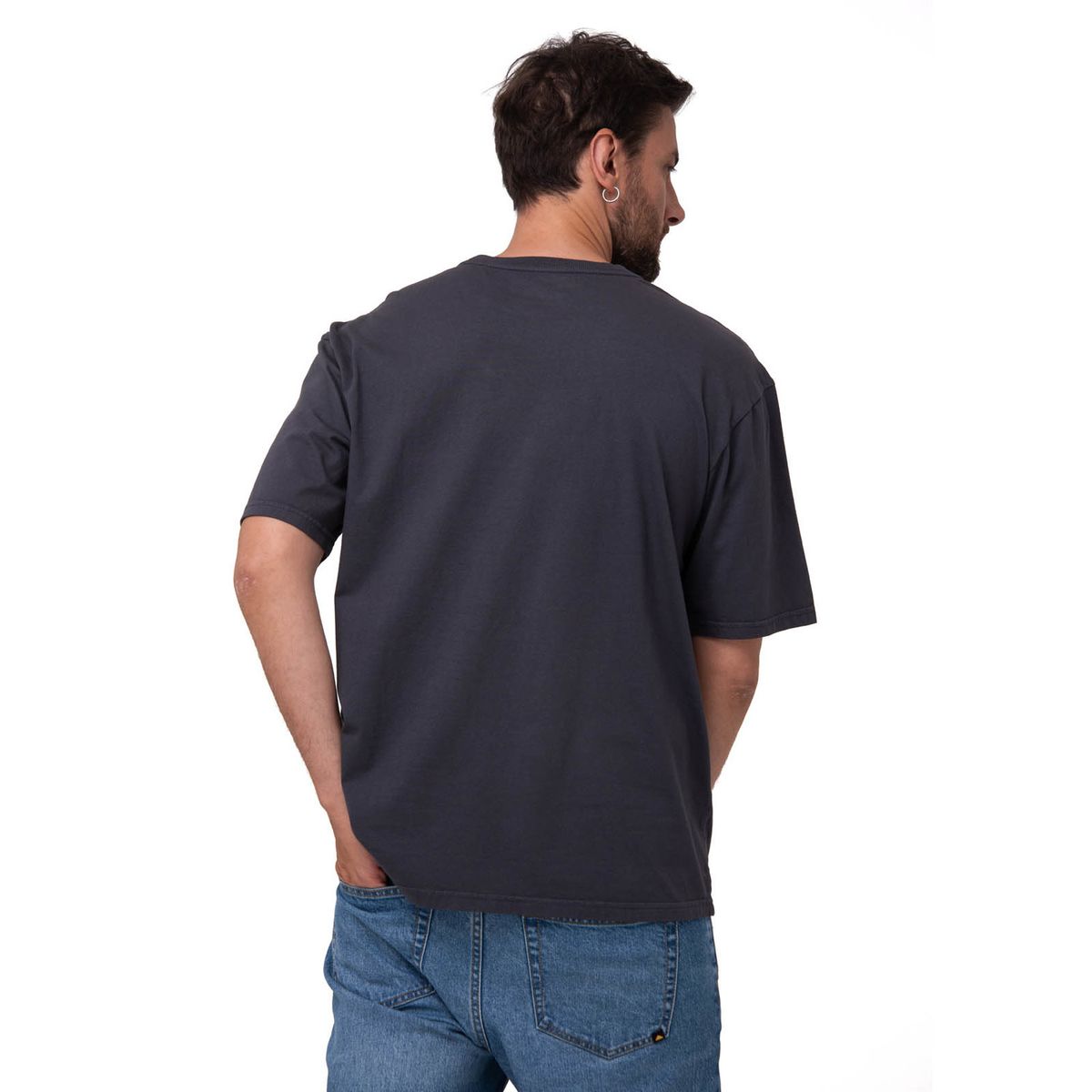 CAT - Polera Manga Corta Heavyweight Relaxed Negro CAT