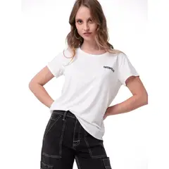 CAT - Polera MC Mujer W Caterpillar Logo T Blanco