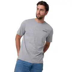 CAT - Polera Manga Corta Hombre Heritage Gris