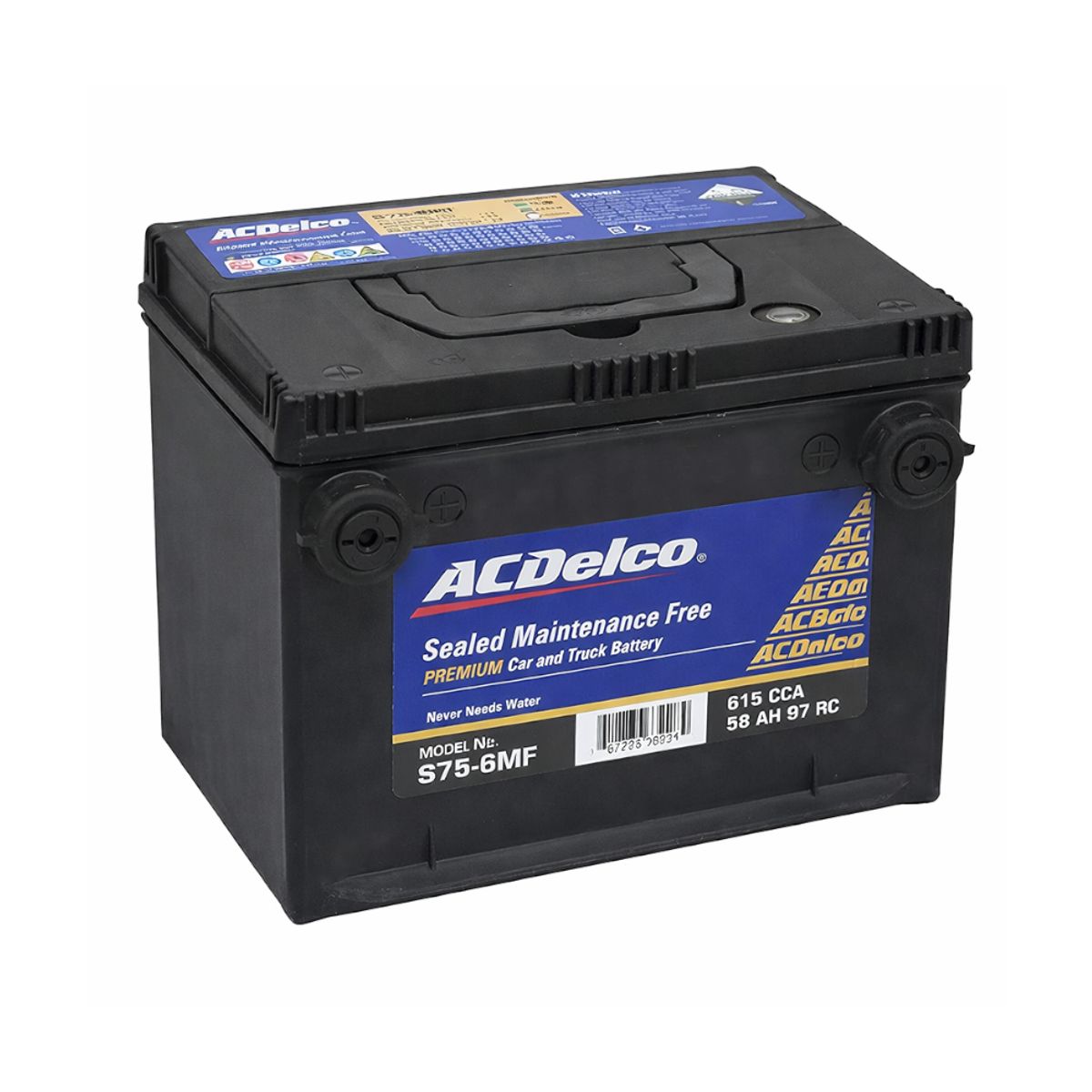 GENERICO - Bateria de Auto 58AH Positivo Derehco 615CCA S75-6