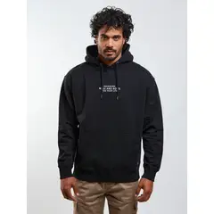MAUI AND SONS - Poleron Canguro Waveborn Negro Hombre