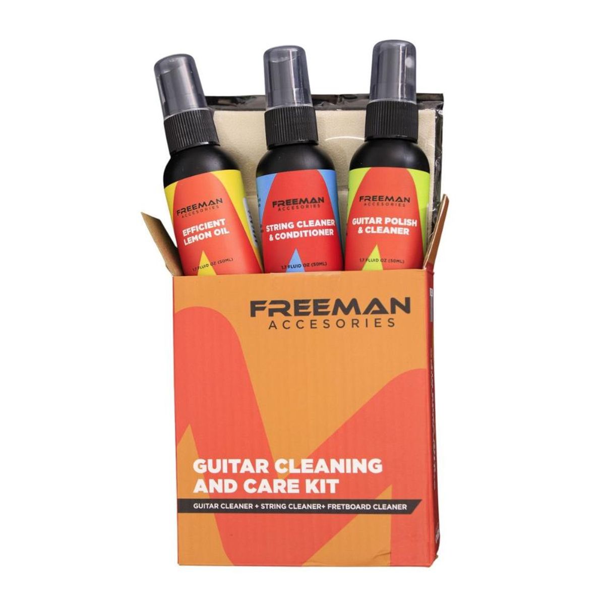 FREEMAN - Kit De Limpieza Para Guitarra Freeman 3PCS-50ML