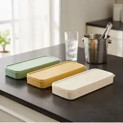 GENERICO - Cubetera de hielo Plástico 8x21 cm con tapa