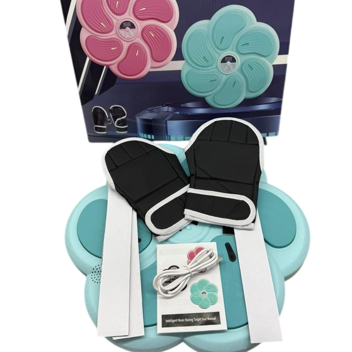 GENERICO - Maquina De Boxeo Musical Bluetooth Guante Para niño y adulto AZUL