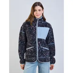 MAUI AND SONS - Poleron Polar Steel Multicolor Mujer