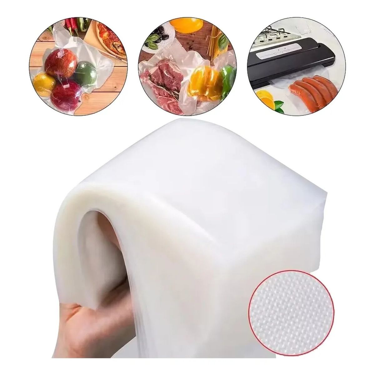 GENERICO - Bolsas de Almacenamiento al Vacío 100 Unidades 20x30 cm Compatibles con Sellador