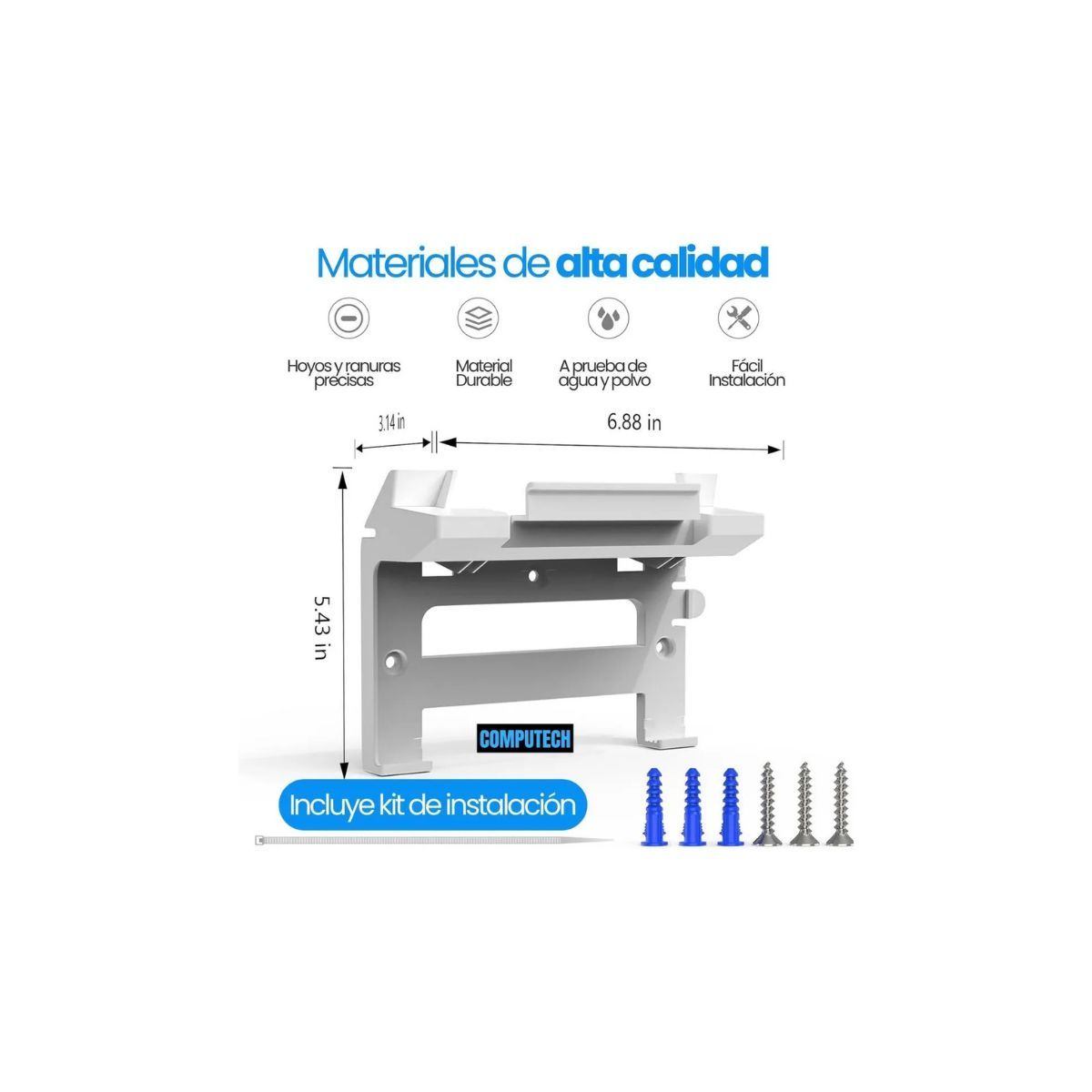 COMPUTECH - Soporte De Pared Para Router Starlink Gen 3 Y Fuente Poder
