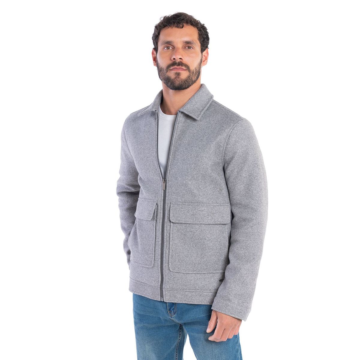 POTROS - CHAQUETA CUELLO CAMISERO LOOK LANA Lyon