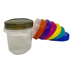 GENERICO - Contenedor Plástico Hermético 250ml Tapa Multicolor