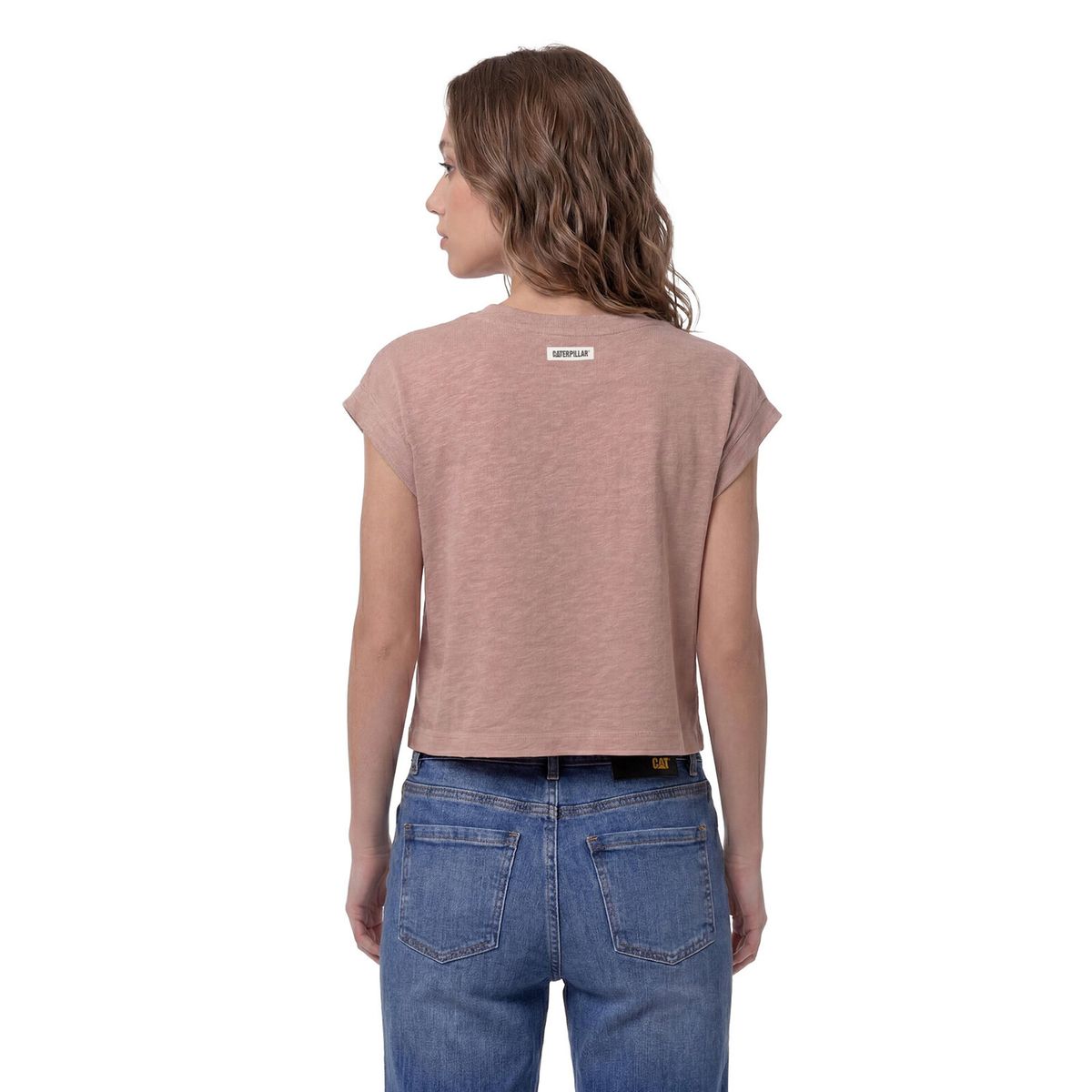 CAT - Polera Mujer Slub Knit Fashion Rosa Pálido CAT
