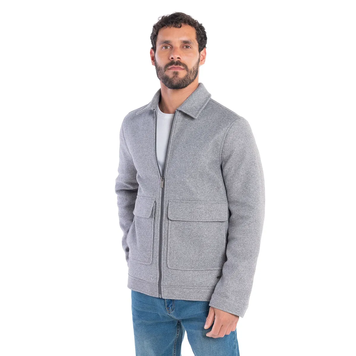POTROS - CHAQUETA CUELLO CAMISERO LOOK LANA Lyon
