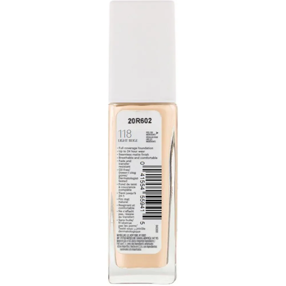 Maybelline Super Stay 24H Full Coverage 118 Light Beige, foto 4