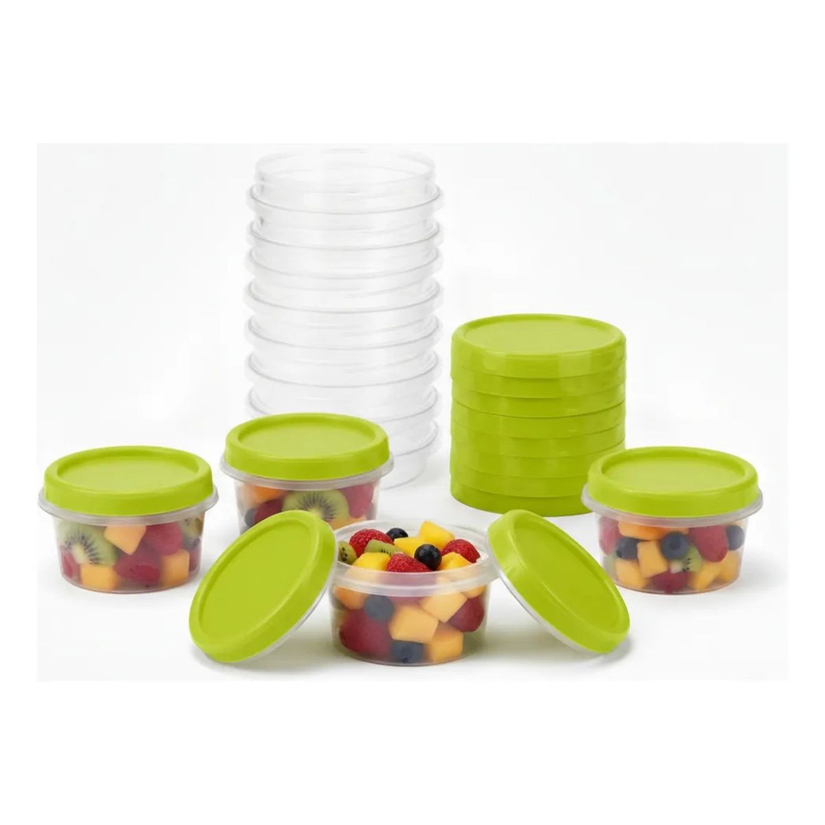 GENERICO - Set de Recipientes Plásticos Reutilizables BPA Free Apto Para Alimentos