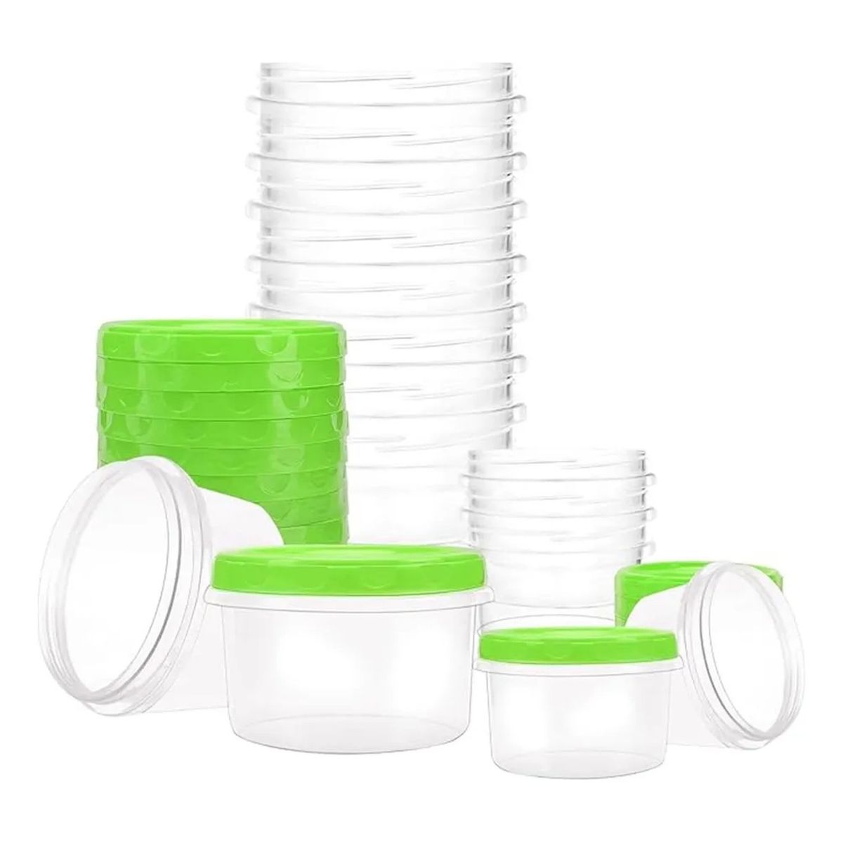 GENERICO - Set de Recipientes Plásticos Reutilizables BPA Free Apto Para Alimentos