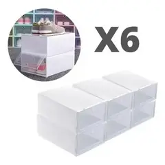 GENERICO - Cajas Organizadoras Apilables Plástico Impermeable Transparente X6