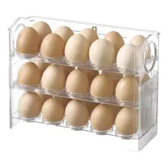 GENERICO - Organizador De Huevos Apilable Transparente Plástico 26cm
