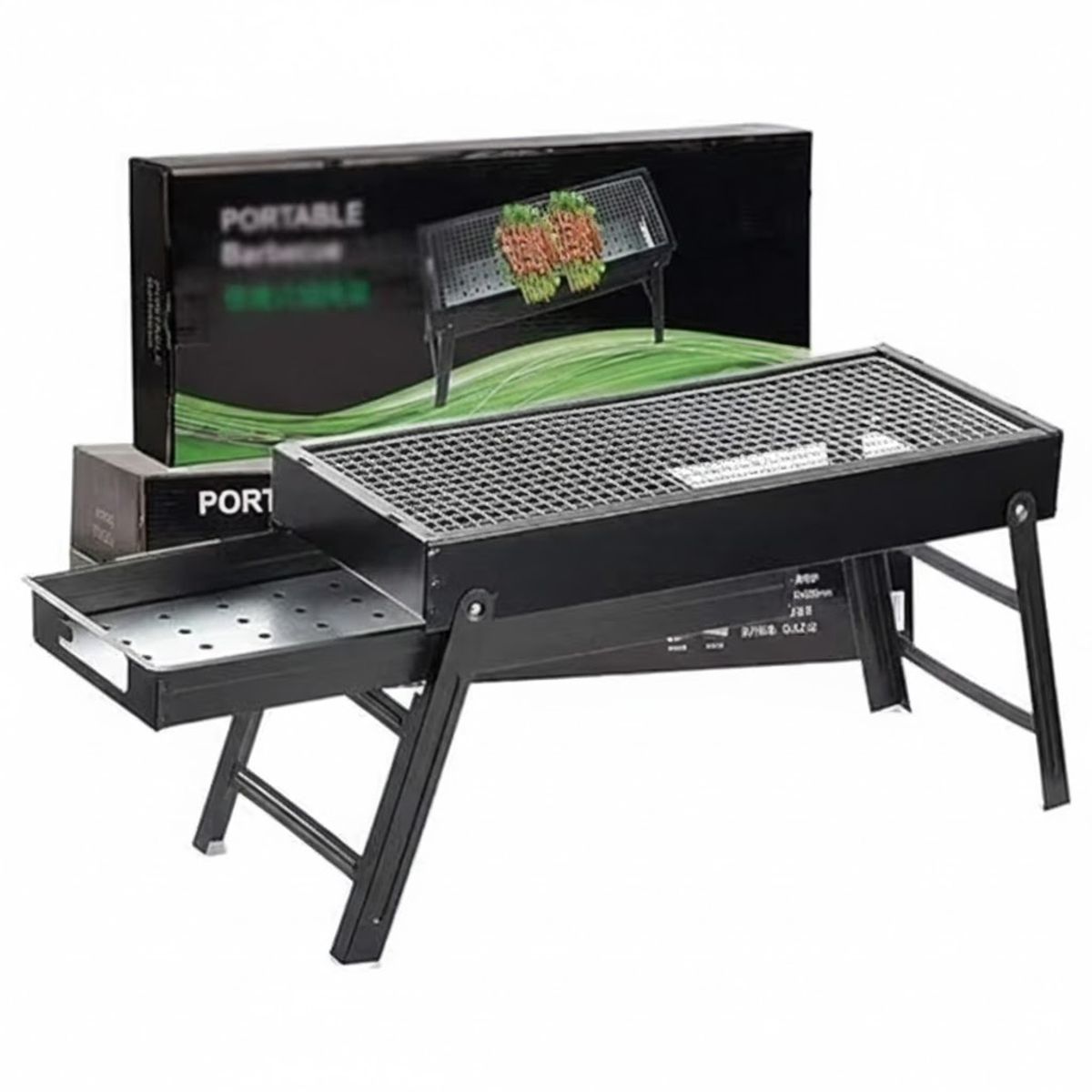 GENERICO - Parrilla a Carbón Plegable Barbacoa BBQ Asados Portátil