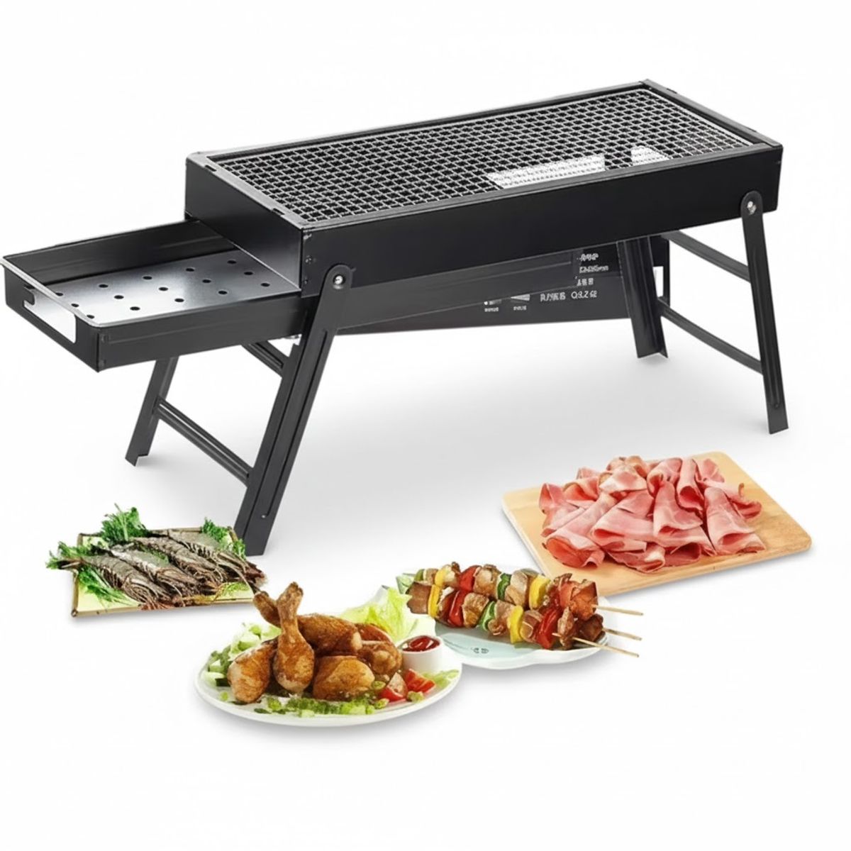 GENERICO - Parrilla a Carbón Plegable Barbacoa BBQ Asados Portátil