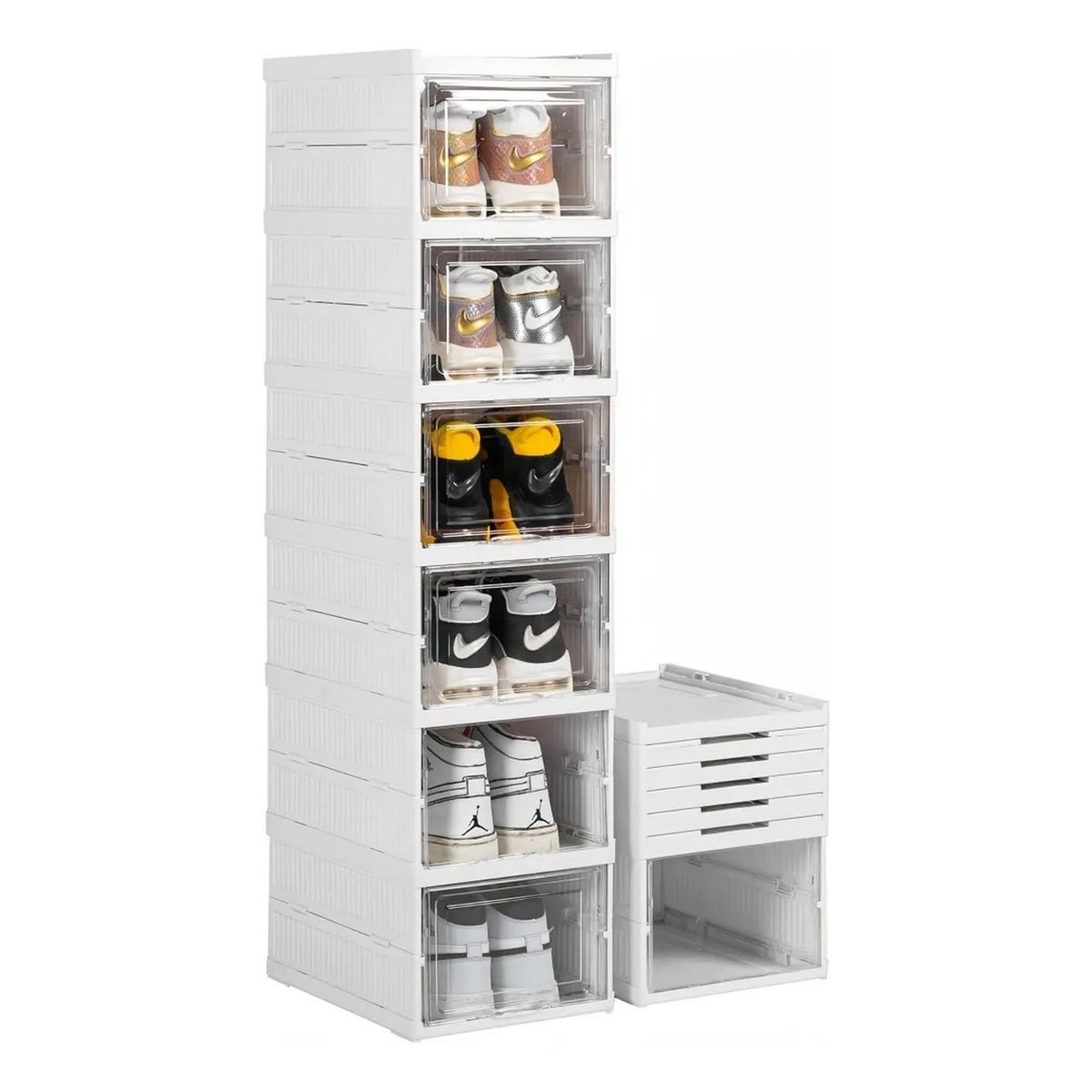 GENERICO - Caja Organizadora de Zapatos Apilable Plástica Transparente