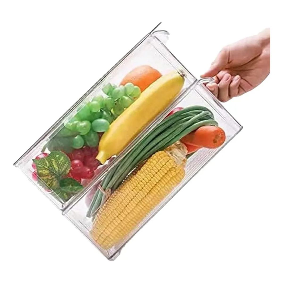 GENERICO - Cajas Organizadoras Apilables Transparente 30cm x 10cm x 11cm Plastico