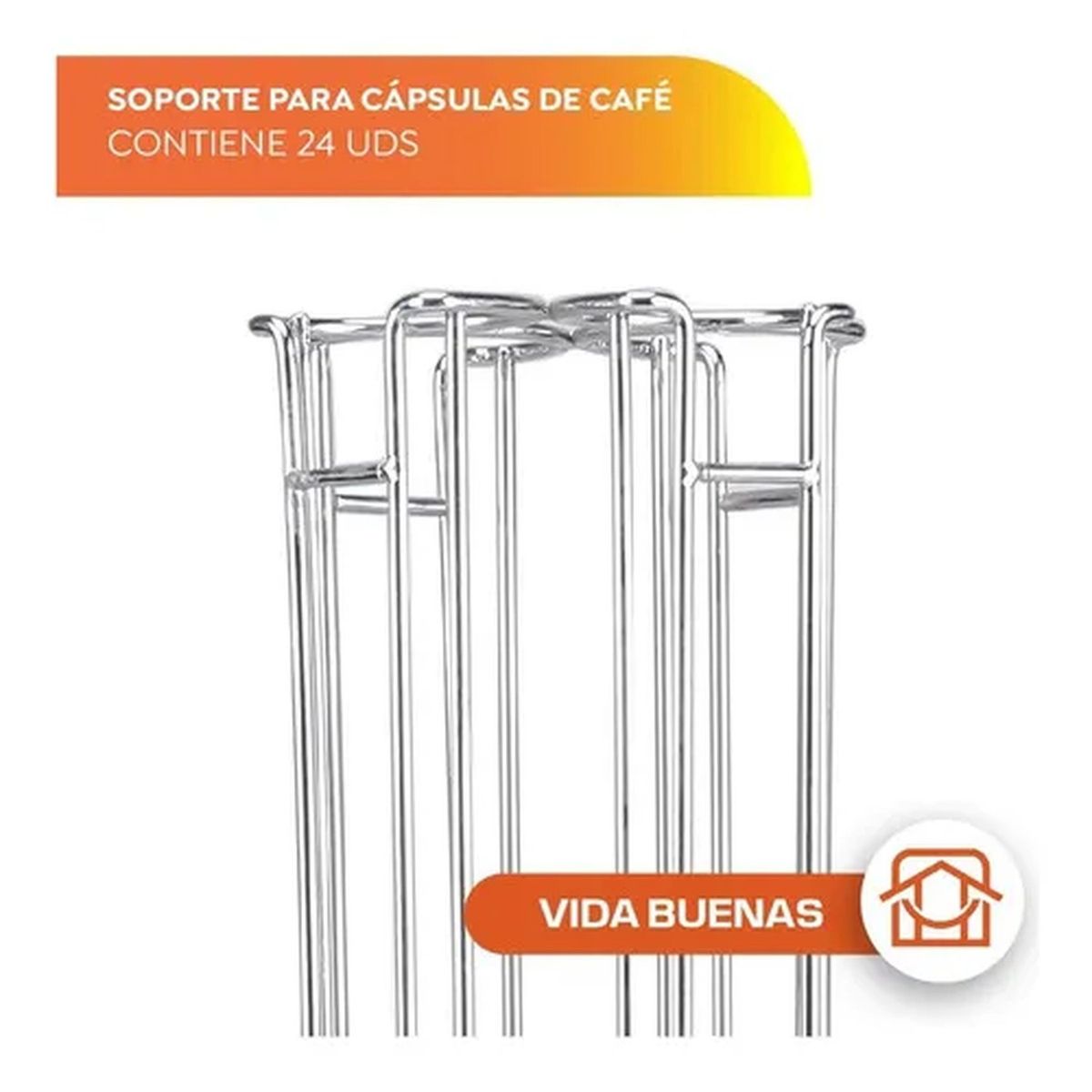 GENERICO - Soporte Para Cápsulas de Café 24 Unidades Acero Inoxidable