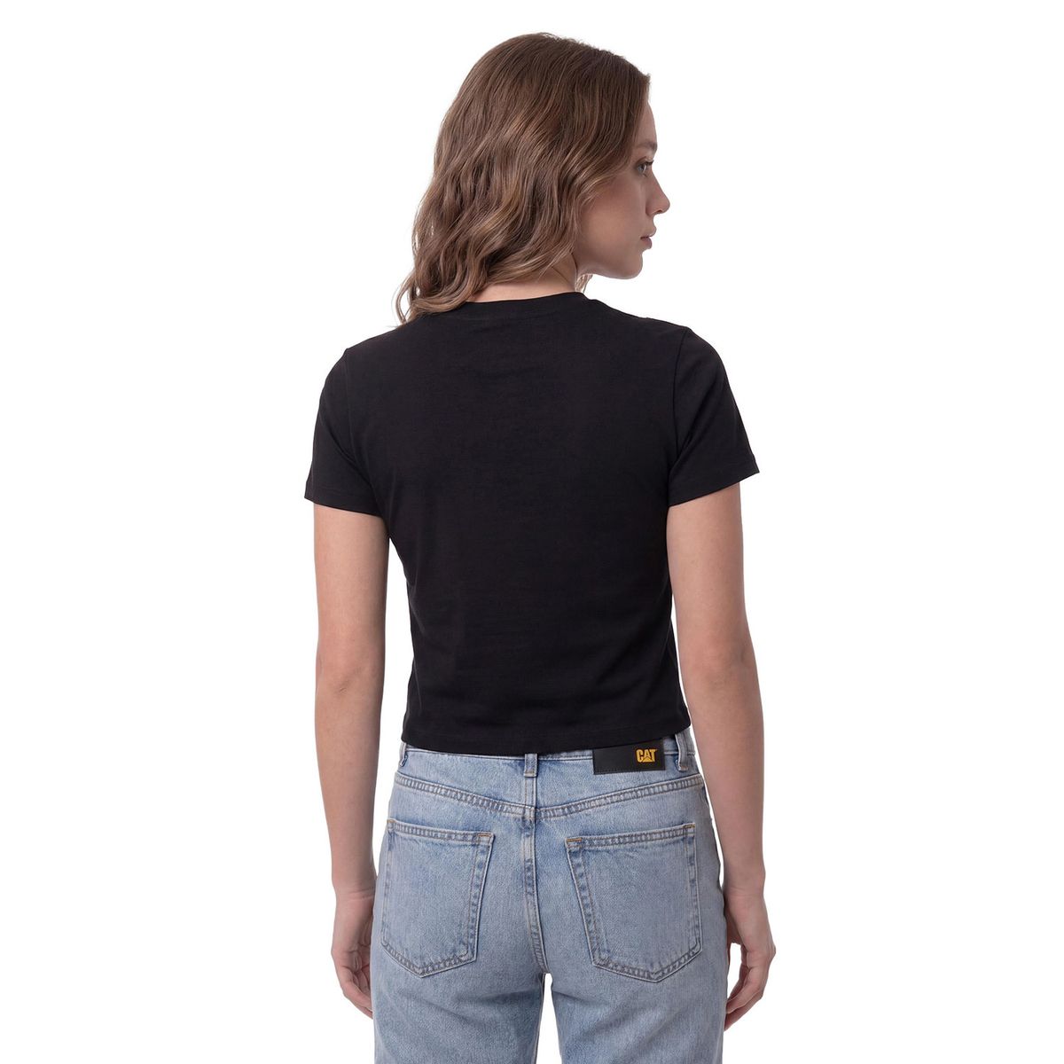 CAT - Polera Manga Corta Mujer Heritage Peoria Negro CAT
