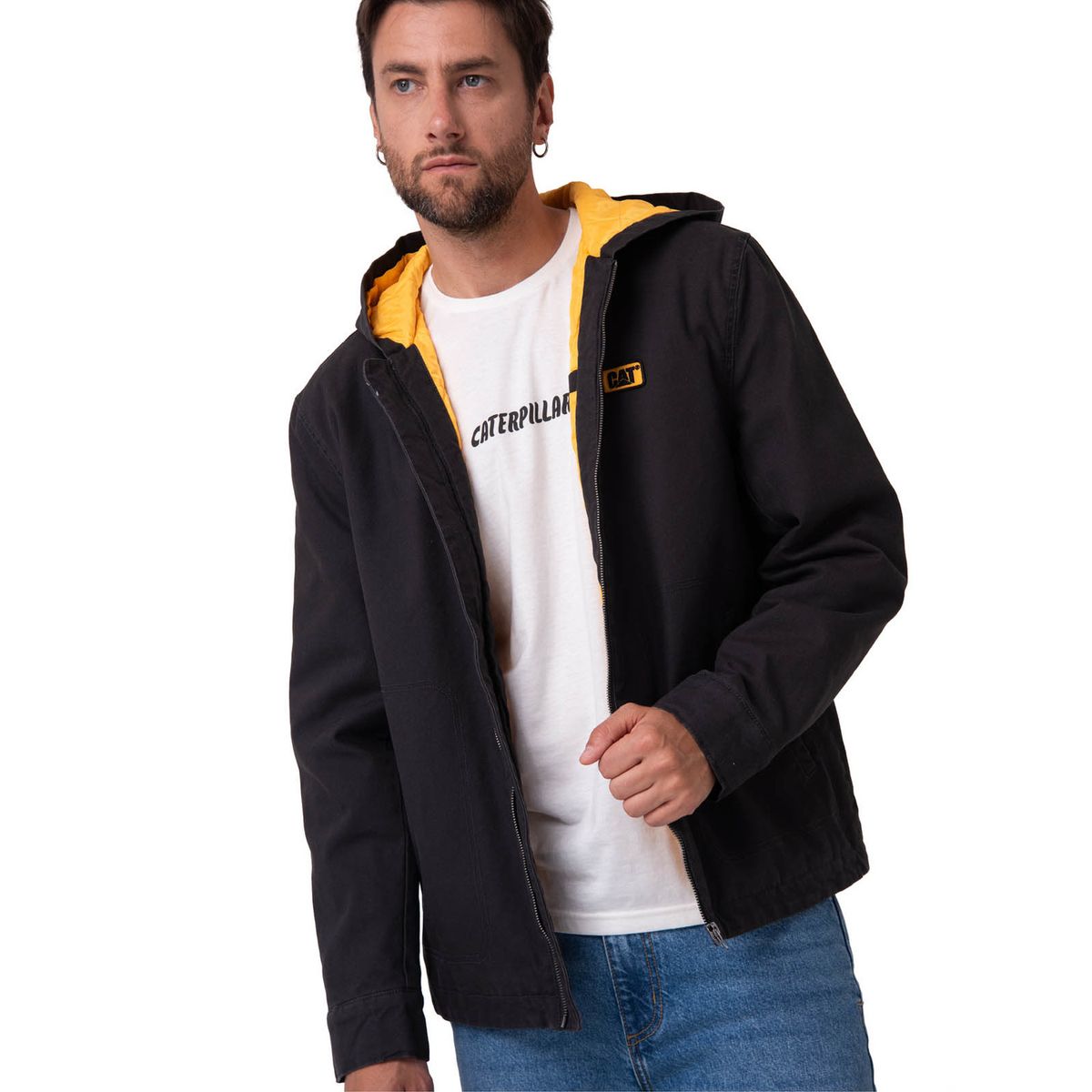 CAT - Chaqueta Hombre Canvas Negro CAT