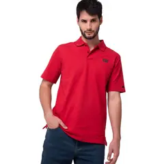 CAT - Polera Pique Manga Corta Logo Rojo