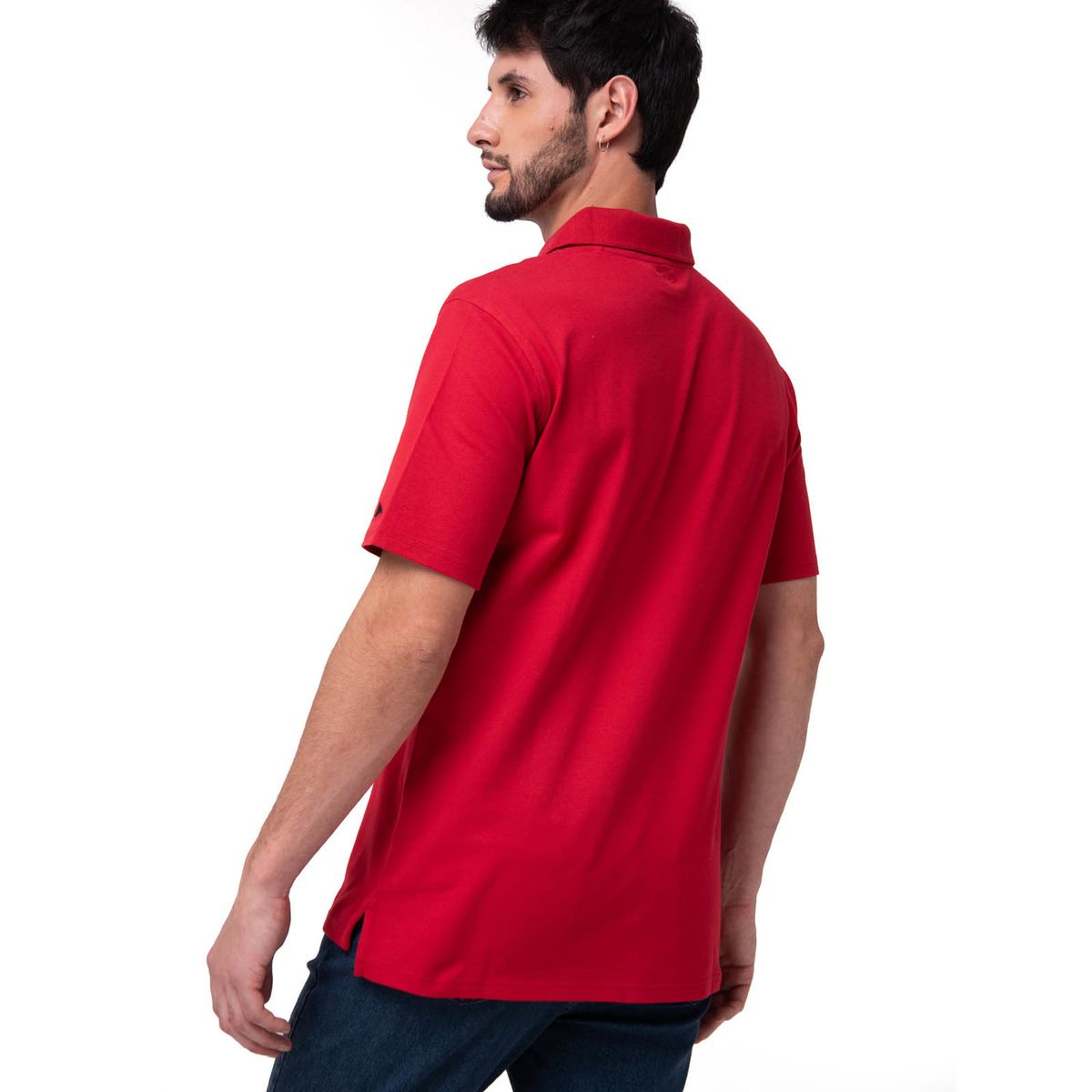 CAT - Polera Pique Manga Corta Logo Rojo CAT