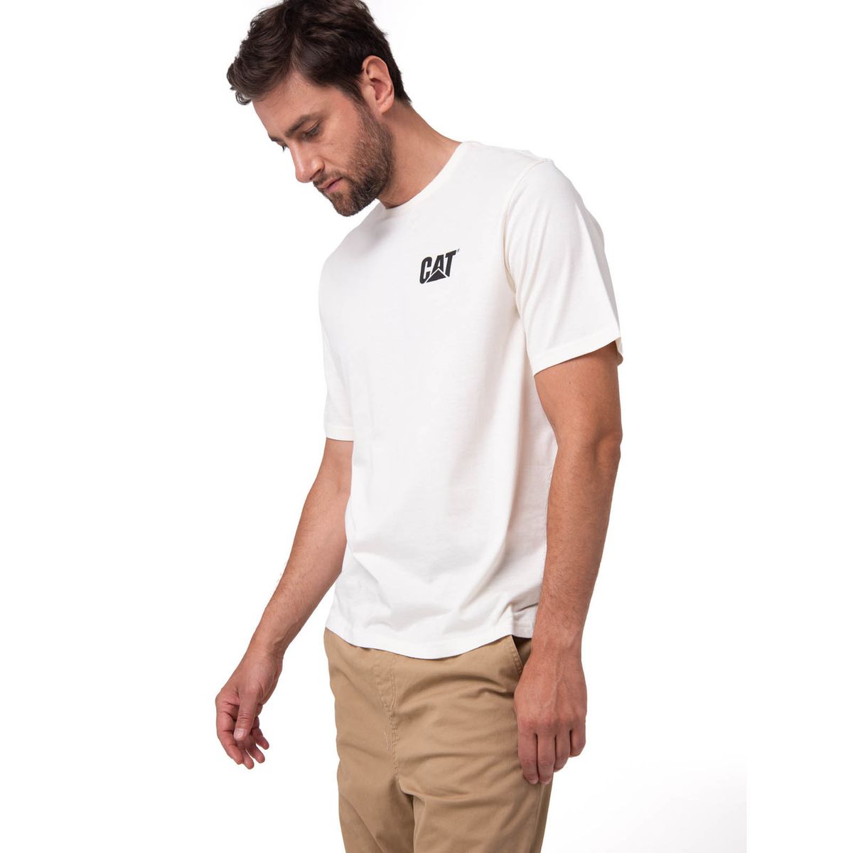 CAT - Polera Manga Corta Hombre Sales And Service Blanco CAT
