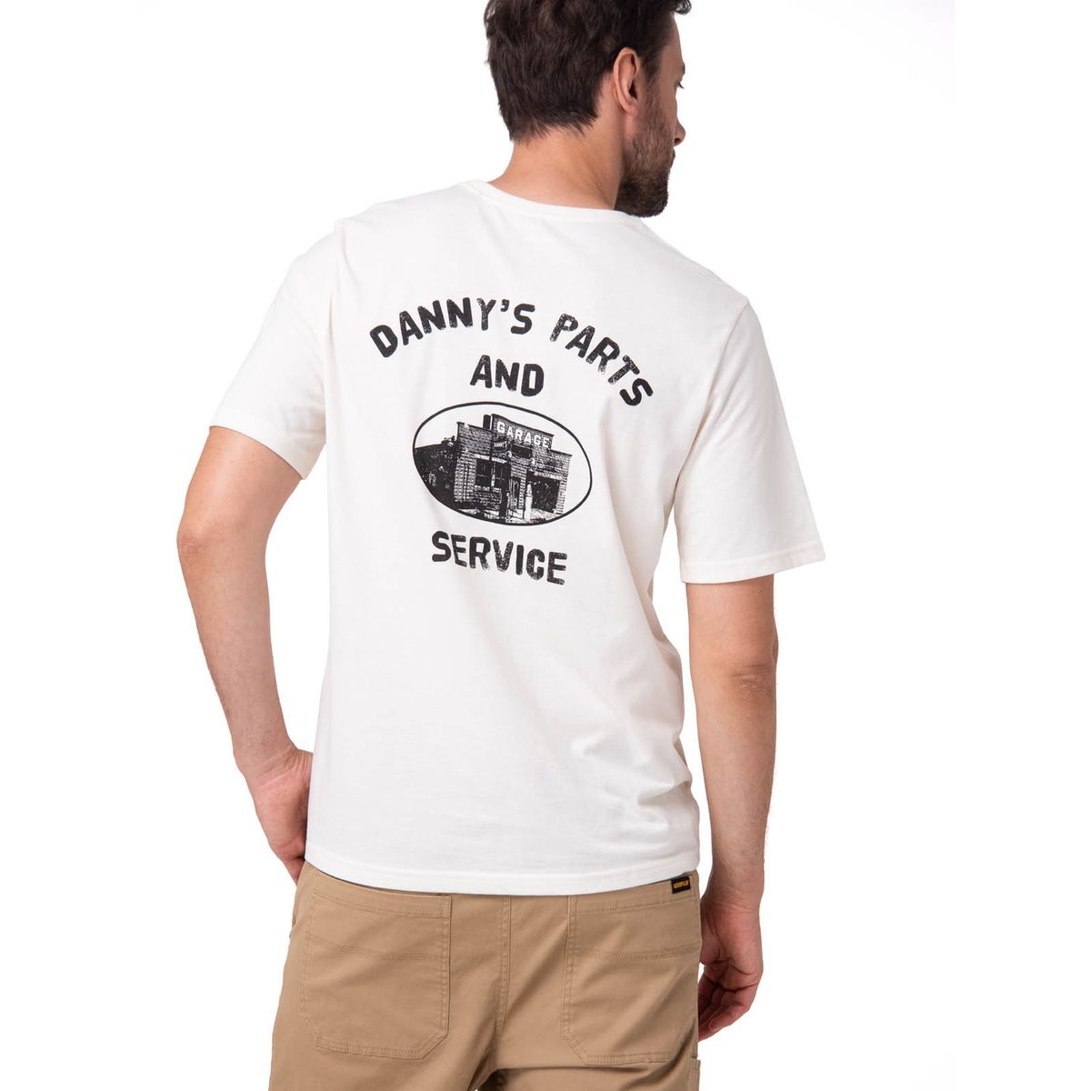 CAT - Polera Manga Corta Hombre Sales And Service Blanco CAT