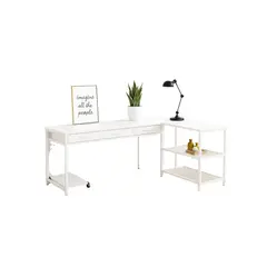 HABITA2 CHILE - Escritorio Mónica en L con Estación de Carga Integrada