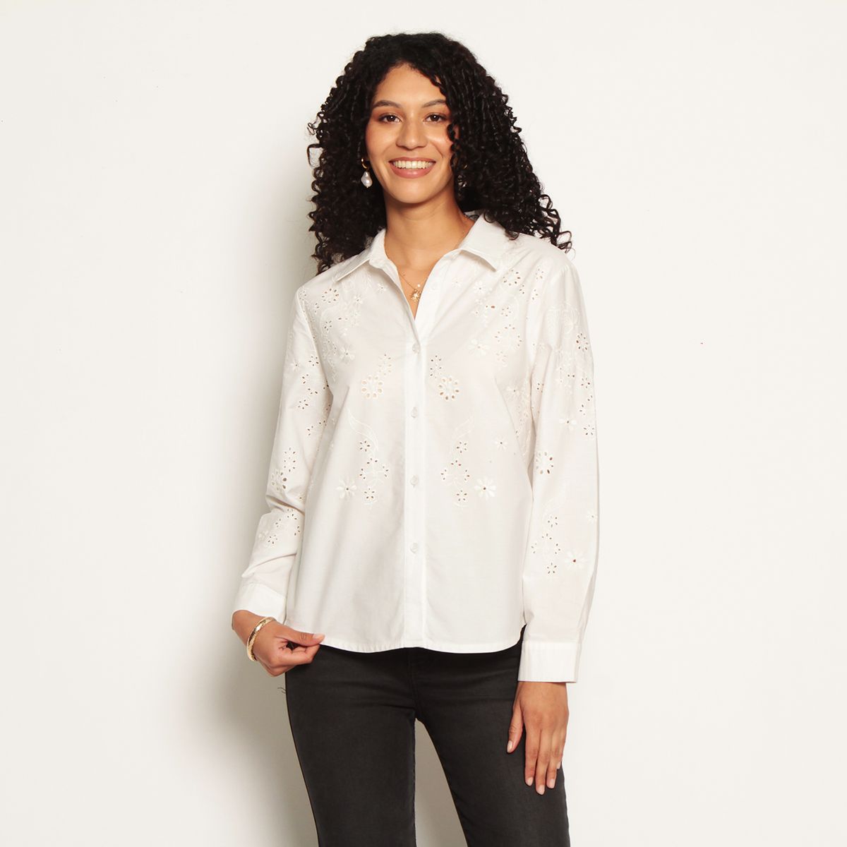 WADOS - BLUSA MANGA LARGA CON BRODERY EN DELANTERO