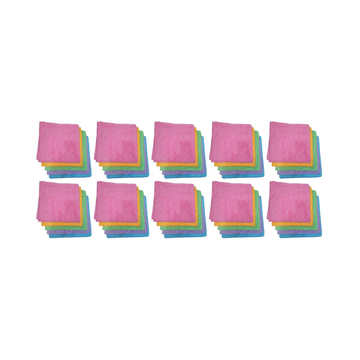 GENERICO - Pack 50 Paños Microfibra  38x38 Ultra Absorbente