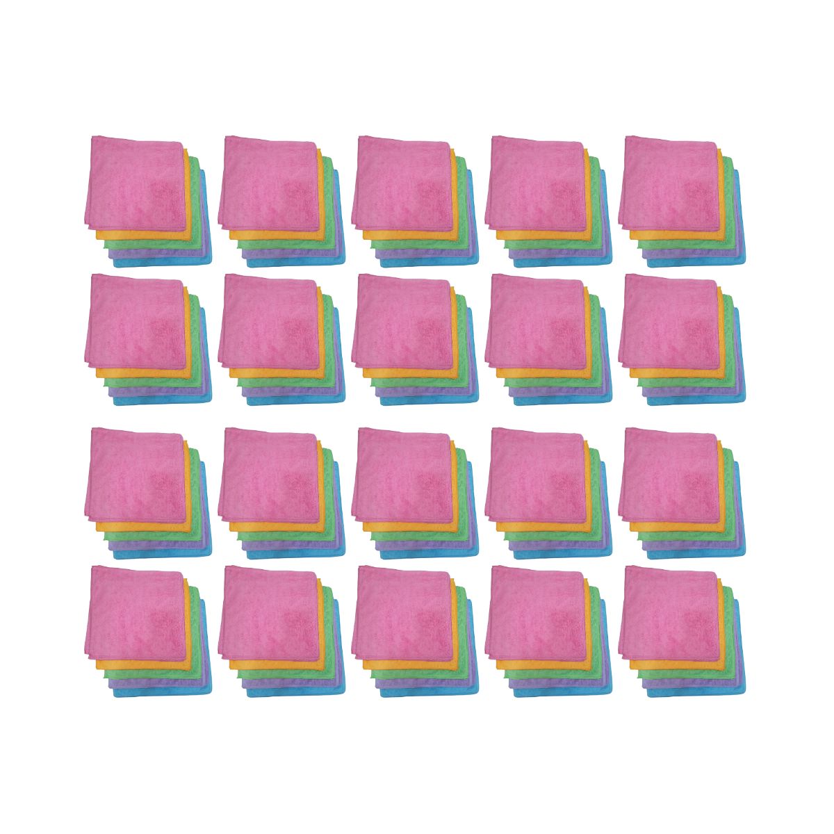 GENERICO - Pack 100 Paños Microfibra  38x38 Ultra Absorbente