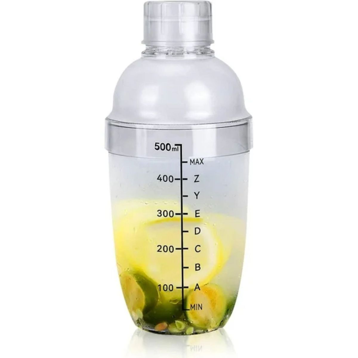 GENERICO - Coctelera De Plastico Shaker Con Escala Medidora 500ml
