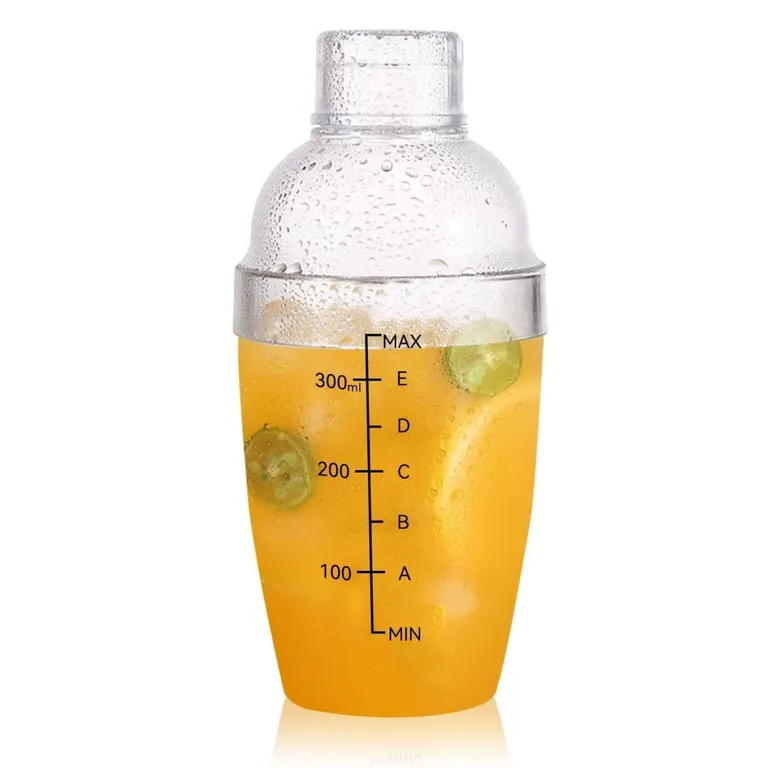 GENERICO Coctelera De Plastico Shaker Con Escala Medidora 350ml ...