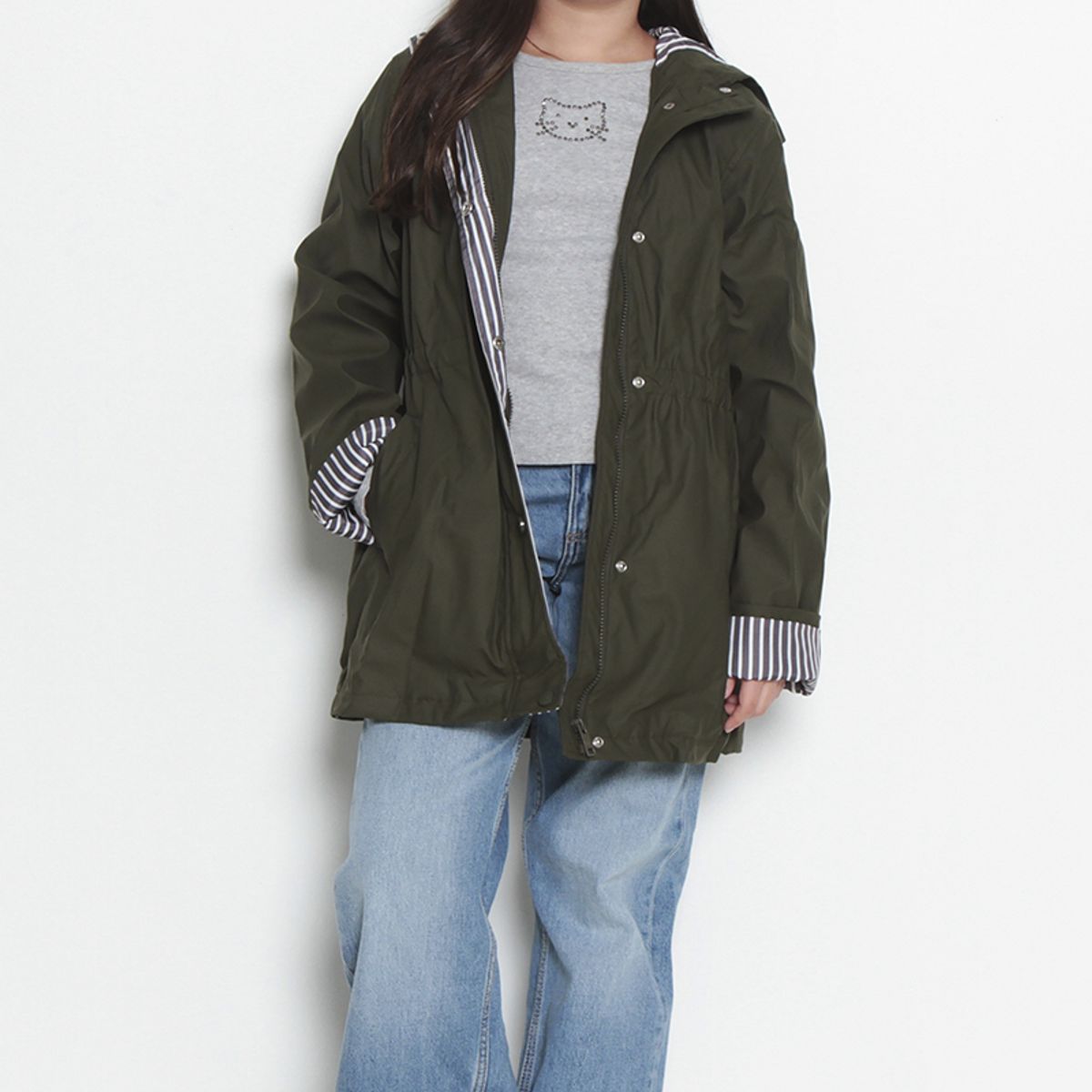 WADOS - CHAQUETA IMPERMEABLE MANGA LARGA CON CAPUCHA NIÑA