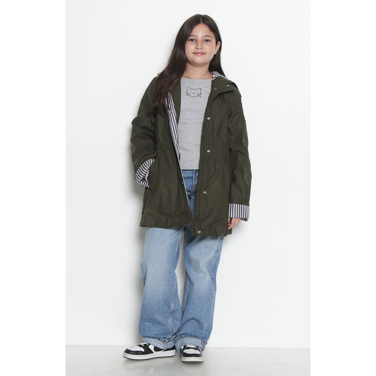 WADOS - CHAQUETA IMPERMEABLE MANGA LARGA CON CAPUCHA NIÑA