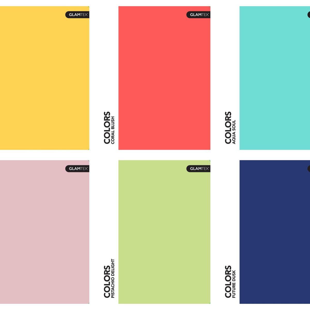 GLAM - Cuaderno Glamtex Univesitario Tapa Extra Dura 100h 7mm Colors 6u