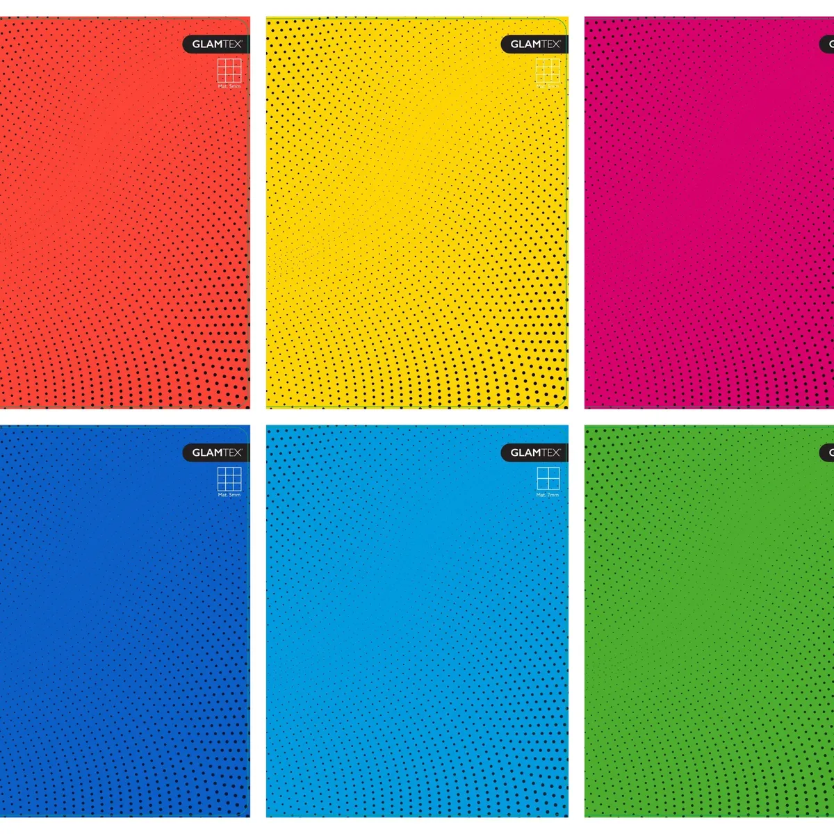 GLAM - Cuaderno Glamtex Tapa Extra Dura 100 Hojas Cuadriculado 7mm 6u