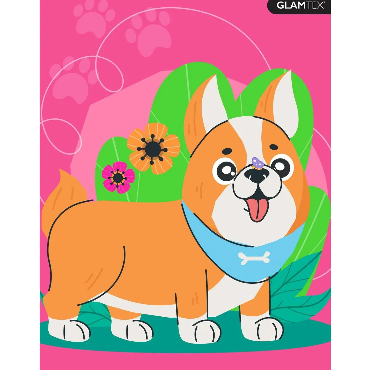 GLAM - Cuaderno Glamtex Carta 120h 7mm Mascotas 4uni