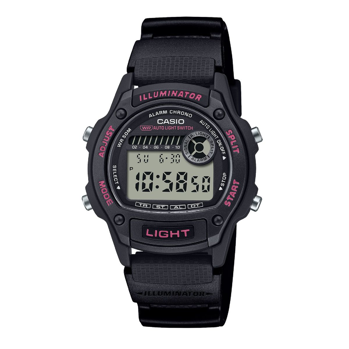 CASIO - Reloj W-220H-1A2V Digital Unisex