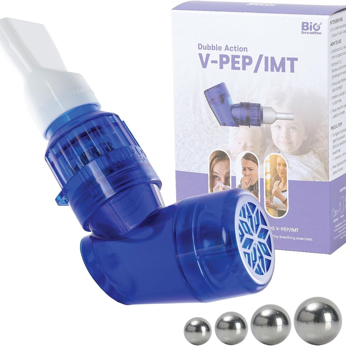 BIGBREATHE - Válvula Ejercitador Muscular Respiratorio V-pep Imt 3 En 1